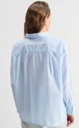 American Vintage Damenbluse ELUABIRD hellblau gestreift