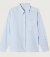 American Vintage Damenbluse ELUABIRD hellblau gestreift