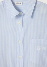 American Vintage Damenbluse ELUABIRD hellblau gestreift