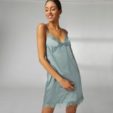 Simone Pérèle SATIN SECRETS - Négligé Velvet Green