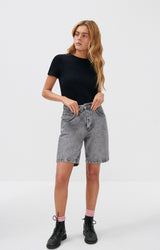 American Vintage Women-T-Shirt SONOMA Rundhals-Ausschnitt Schwarz