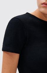 American Vintage Women-T-Shirt SONOMA Rundhals-Ausschnitt Schwarz