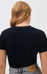 American Vintage Women-T-Shirt SONOMA Rundhals-Ausschnitt Schwarz