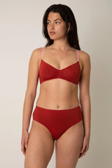 Dora Larsen ROSALIE (Bio-)Baumwoll Bustier in weinrot-pink