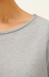 American Vintage Women-T-Shirt SONOMA Langarm Rundhals-Ausschnitt Arctic Melange