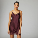 Simone Pérèle Nocturne - Nighty aus Seide Bordeaux
