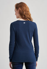 SCHIESSER REVIVAL - Greta Shirt langarm navy