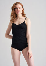 SCHIESSER REVIVAL - Greta Spaghettitop schwarz