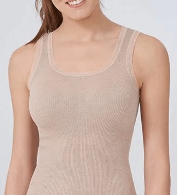 Fraly Tanktop mit breiten Schultern aus Wolle und Seide