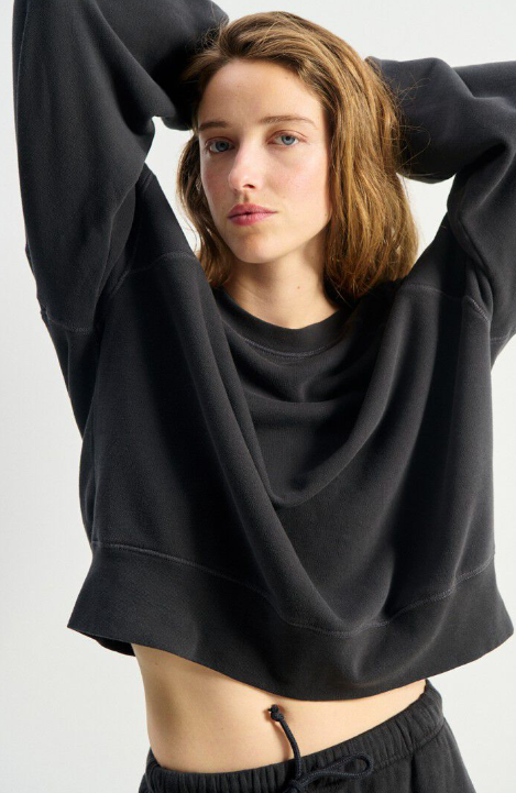 American Vintage Damensweatshirt ATUBAY schwarz