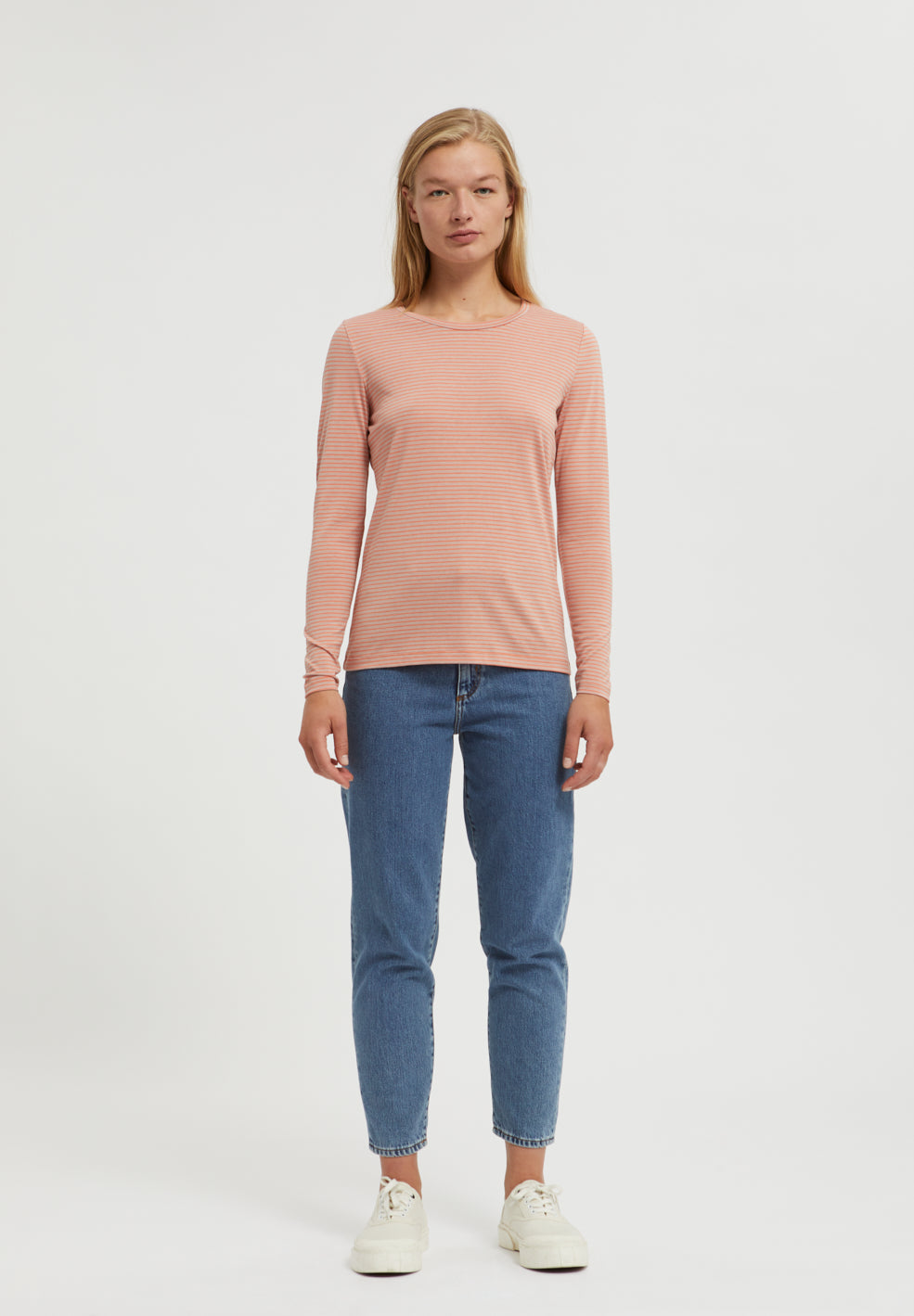 ARMEDANGELS - LARENAA SMALL STRIPES Longsleeve aus TENCEL™ Lyocell Mix