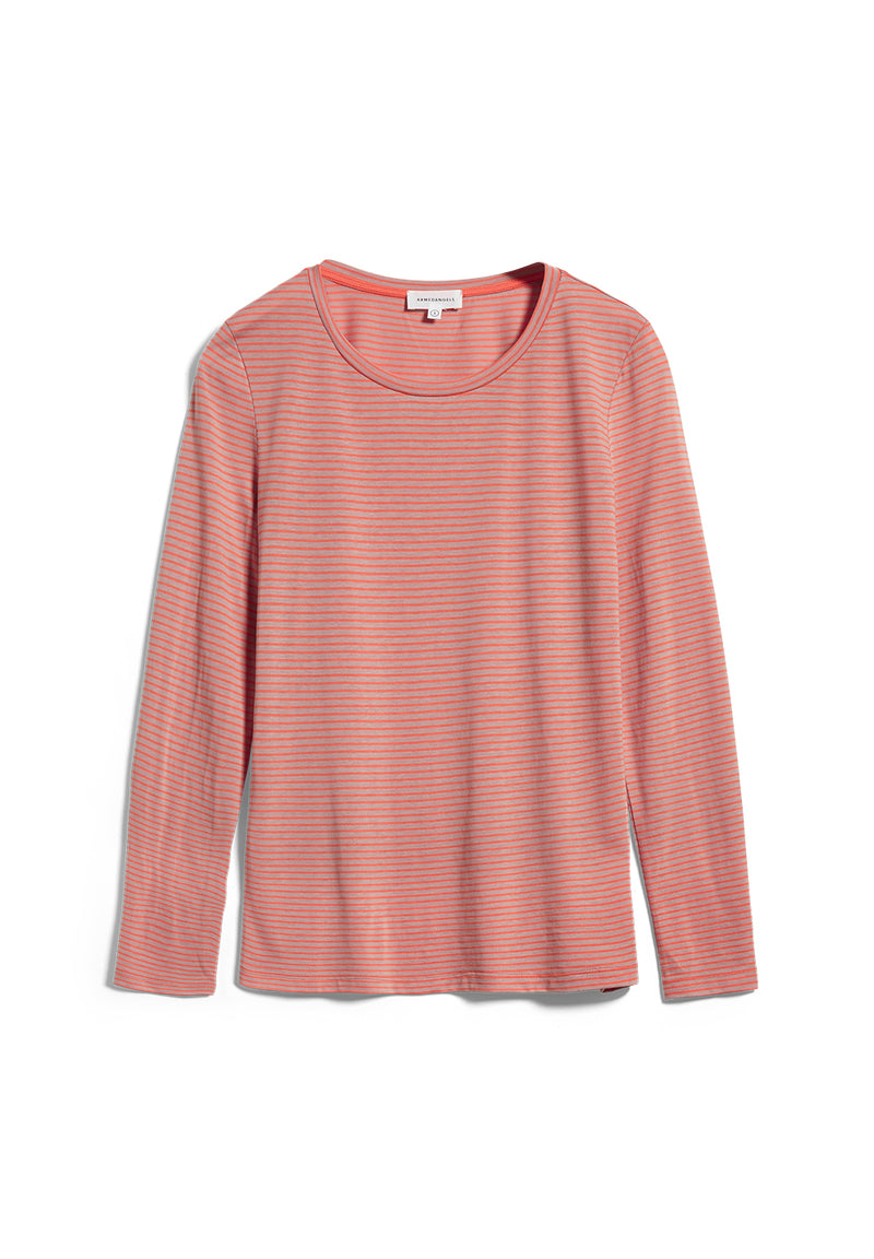 ARMEDANGELS - LARENAA SMALL STRIPES Longsleeve aus TENCEL™ Lyocell Mix