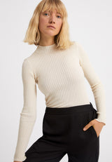 ARMEDANGELS - ALAANI Pullover aus Bio-Baumwolle Oatmilk