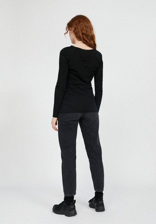 ARMEDANGELS - EVVAA SOFT Longsleeve aus Bio-Baumwolle Black