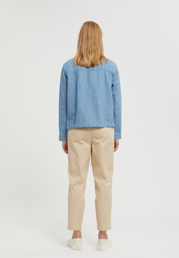 ARMEDANGELS -  HILMAA JACKE AUS BIO-BAUMWOLLE-LEINEN MIX foggy blue
