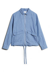 ARMEDANGELS -  HILMAA JACKE AUS BIO-BAUMWOLLE-LEINEN MIX foggy blue