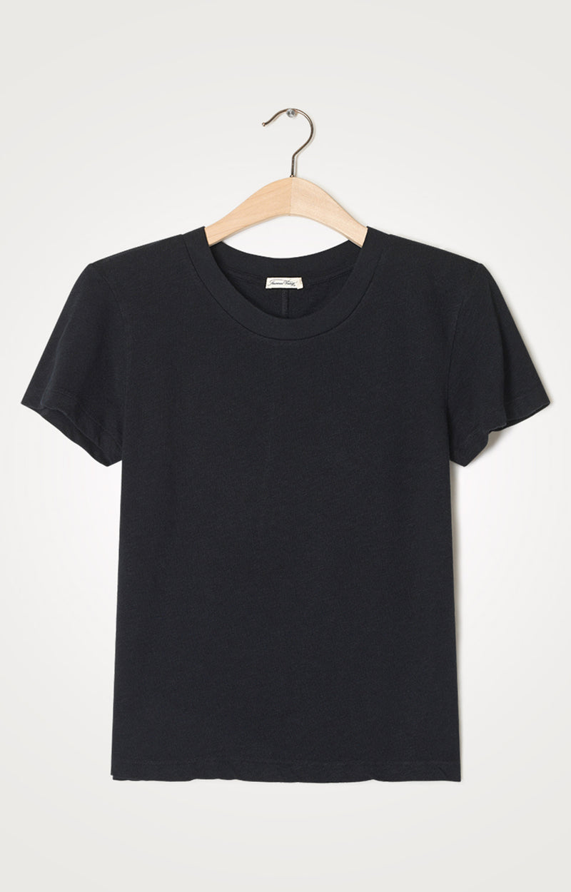 American Vintage Women-T-Shirt SONOMA Rundhals-Ausschnitt Schwarz