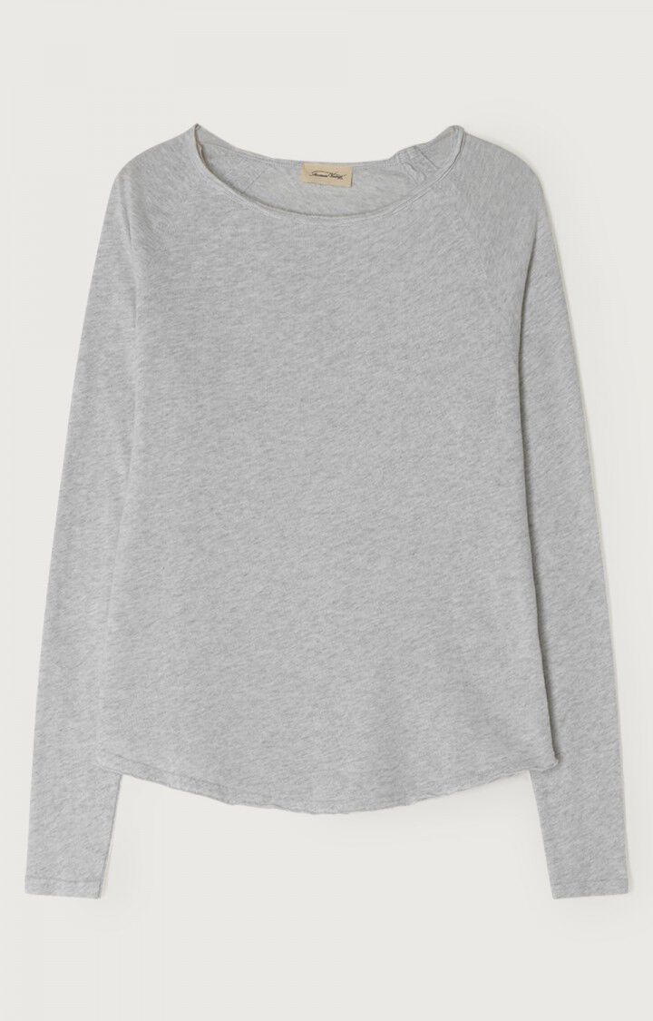 American Vintage Women-T-Shirt SONOMA Langarm Rundhals-Ausschnitt Arctic Melange