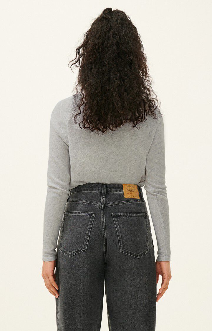 American Vintage Women-T-Shirt SONOMA Langarm Rundhals-Ausschnitt Arctic Melange