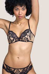 Andres Sarda RENATA Unterlegter BH Schwarz I 3310316ZWA
