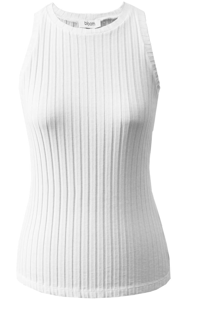 bloom - High rd. neck top, big rib