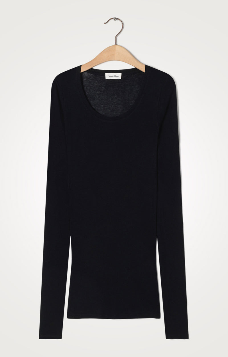 American Vintage – Damen T-Shirt MASSACHUSETTS BLACK