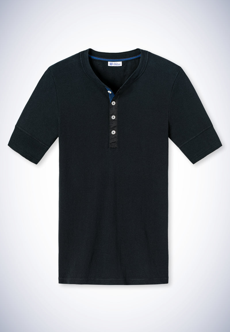 SCHIESSER REVIVAL - Karl-Heinz Shirt kurzarm schwarz
