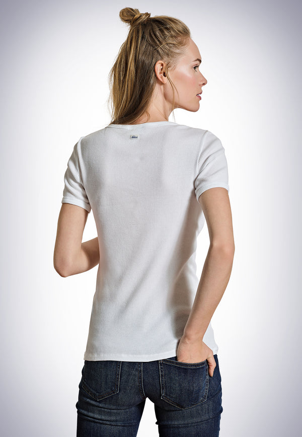 SCHIESSER REVIVAL - Greta T-Shirt kurzarm weiß