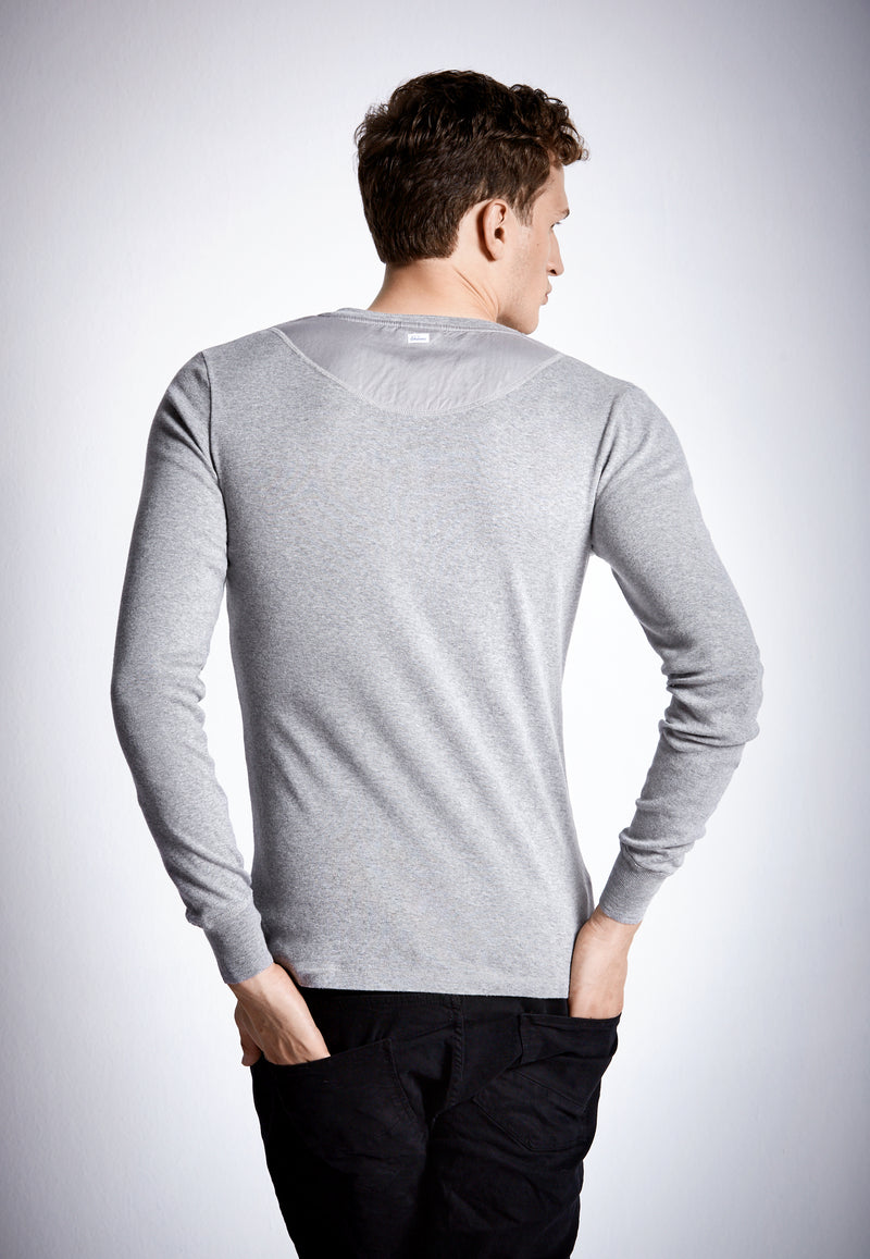 SCHIESSER REVIVAL - Karl-Heinz Shirt langarm grau meliert