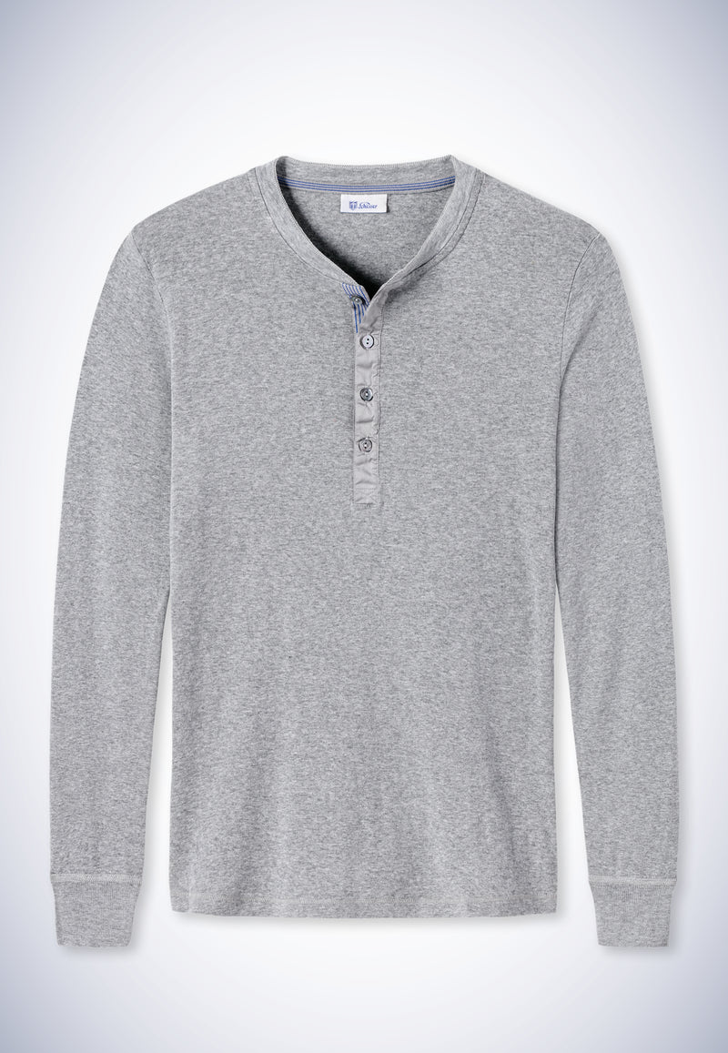 SCHIESSER REVIVAL - Karl-Heinz Shirt langarm grau meliert