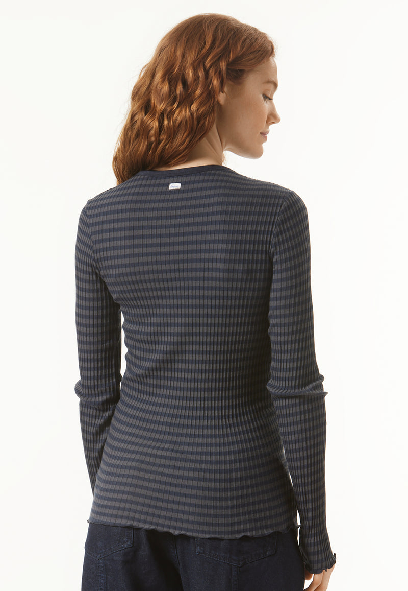 SCHIESSER REVIVAL - Helena Shirt langarm navy