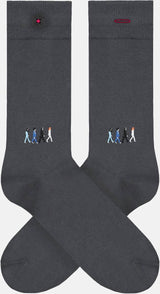 A-dam  - ONNO Socks Gray with Embroidery