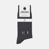 A-dam  - ONNO Socks Gray with Embroidery