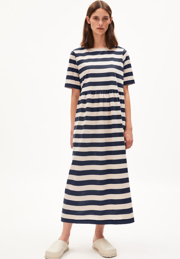 ARMEDANGELS - TAAKY BLOCK STRIPES Jerseykleid