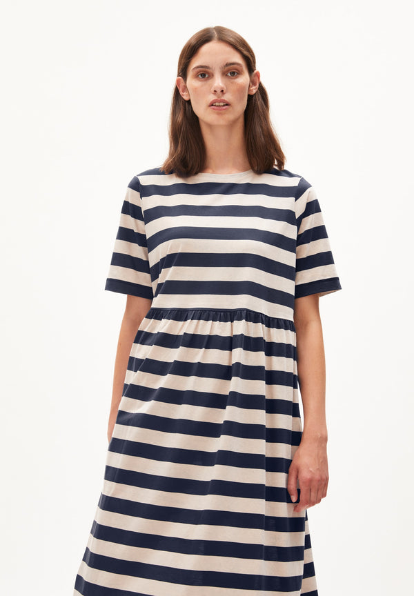 ARMEDANGELS - TAAKY BLOCK STRIPES Jerseykleid