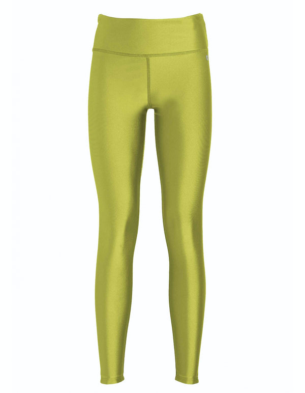 DEHA - Shining Microfibre Leggings Lime Yellow