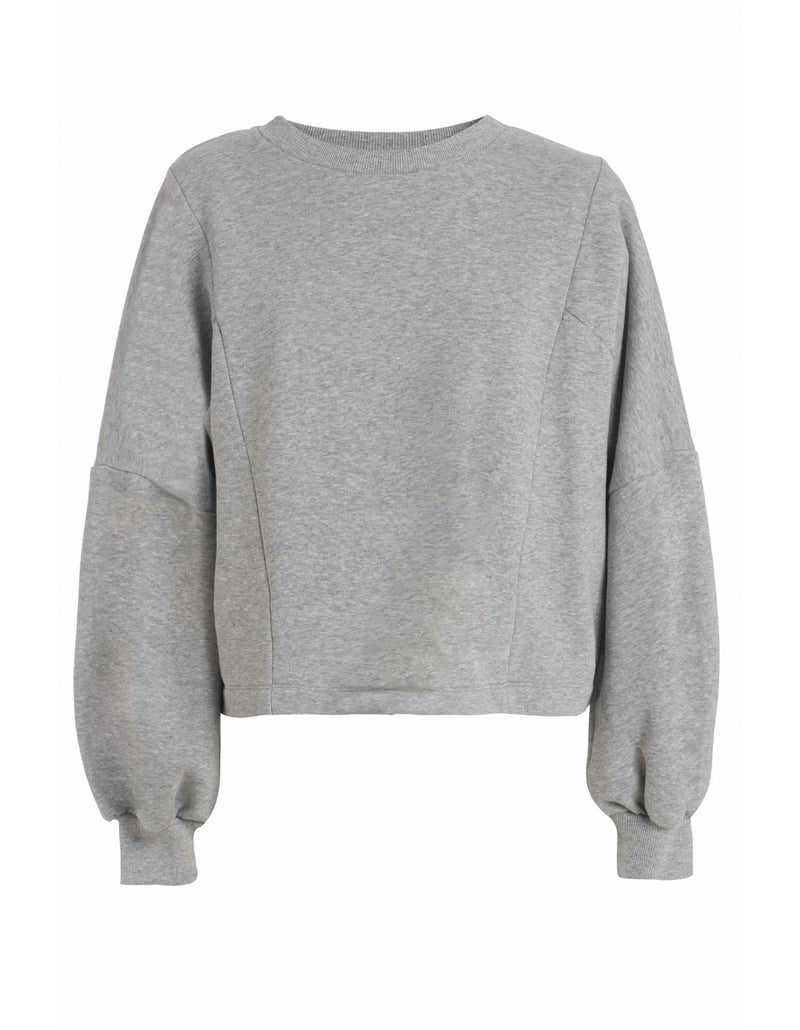 DEHA - Balloon Sleeves Sweatshirt Grey Melange