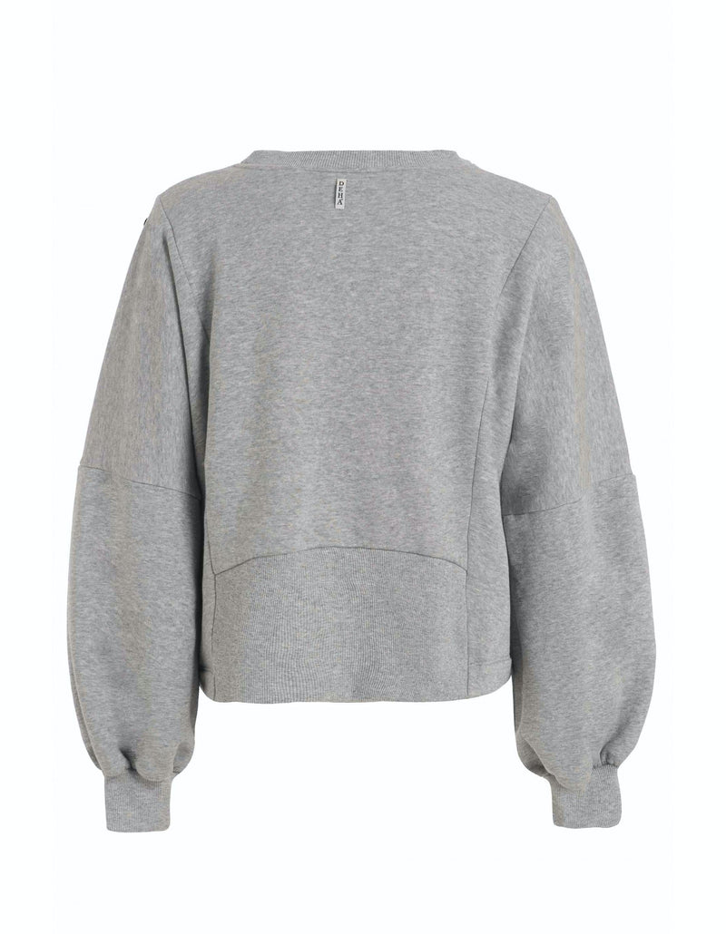 DEHA - Balloon Sleeves Sweatshirt Grey Melange