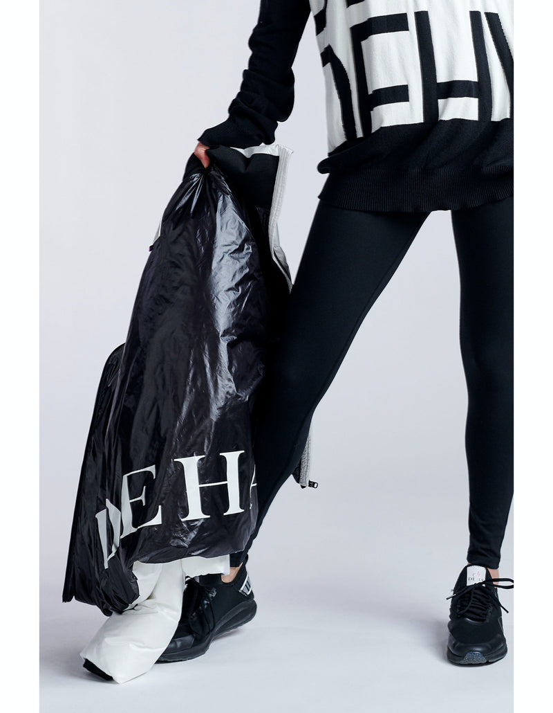 DEHA - Black Trim Padded Jacket Milk White